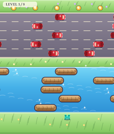 Hop Across gameplay